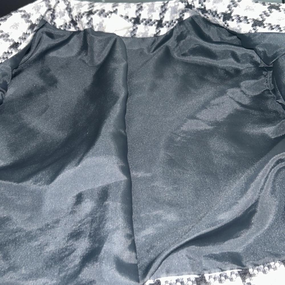 Cropped Button Down Checkered Plaid Jacket - image 3